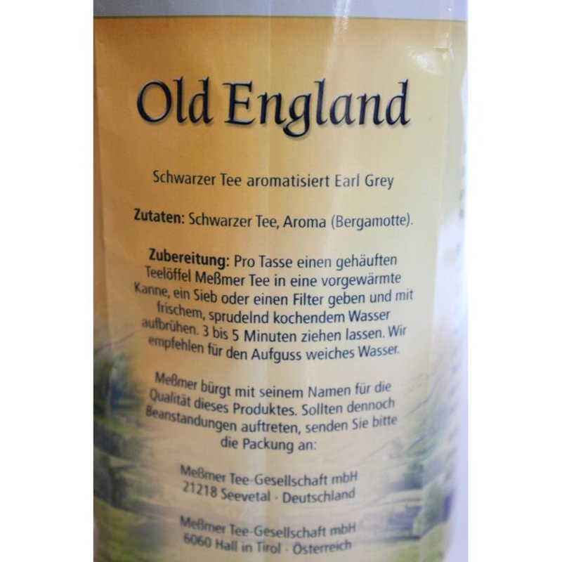 Meßmer Old England Earl Grey aromatisiert 1x400g Packung