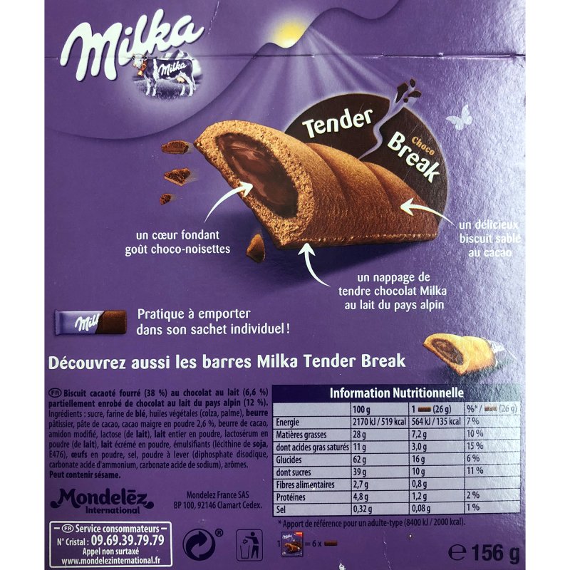 Milka Tender Break Choco 156g