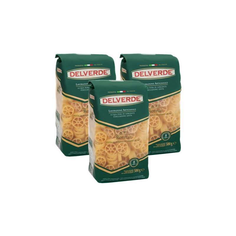 3x Delverde Nudeln Rotelle N 47 500 G