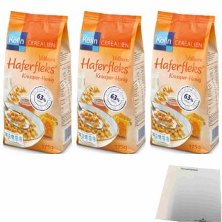 Kölln Vollkorn Haferfleks Knusper Honig 3er Pack