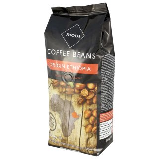 Rioba Coffee Beans Origin Ethiopia 500 G Beutel