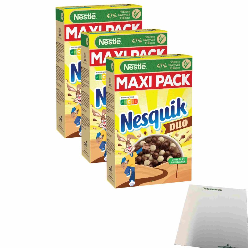 Nestlé Nesquik Duo Cerealien 3er Pack 3x585g Packung usy Block