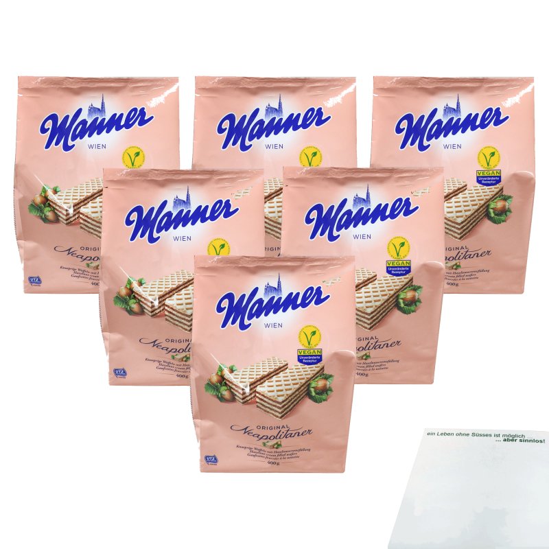 Manner Original Neapolitaner Haselnuss Schnitten Er Pack X G Beu