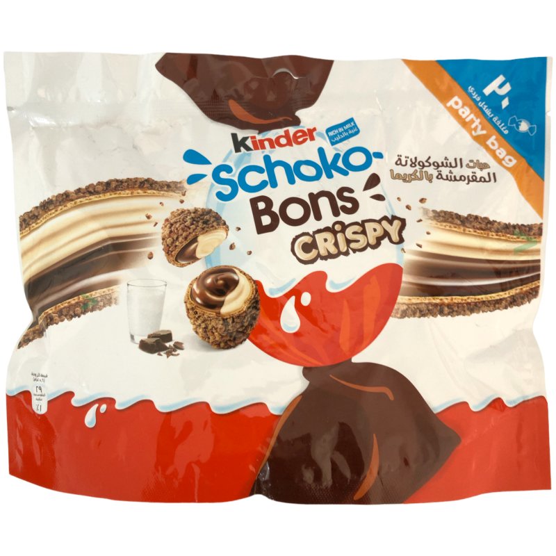 Ferrero Kinder Schoko Bons Crispy Party Bag 3er Pack 3x168g Packung