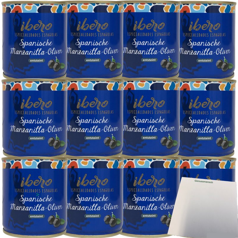 Ibero Spanische Schwarze Manzanilla Oliven Entsteint Er Pack X