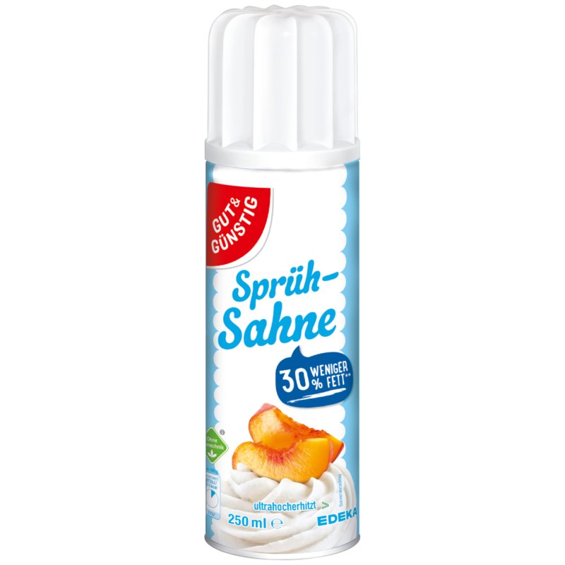 Gut Günstig Sprühsahne leicht 21 Fett 1er Pack 1x250ml Dose