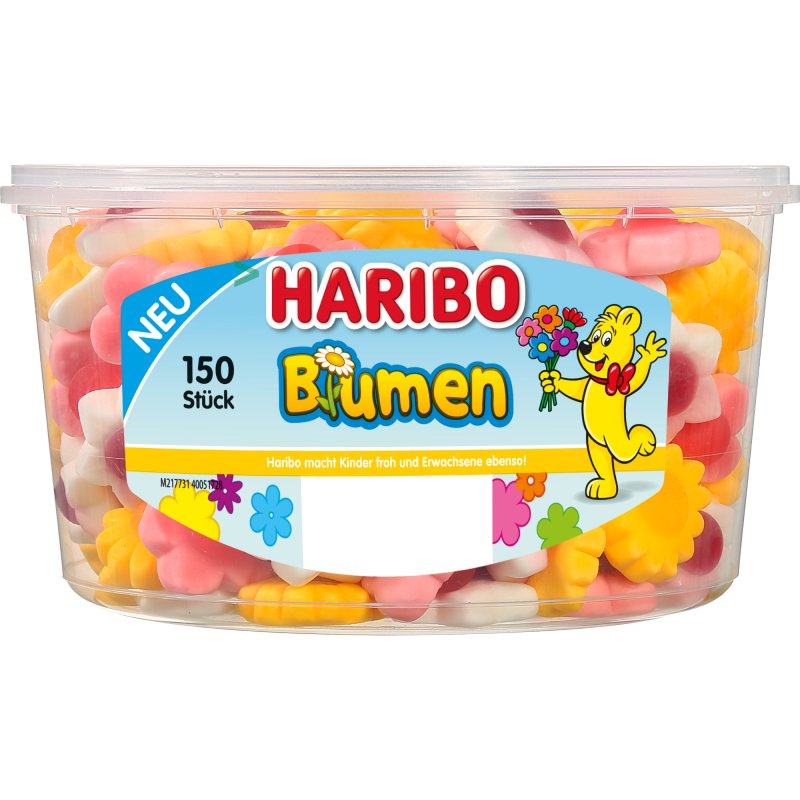 Haribo Bunte Blumen 150 Stk Runddose