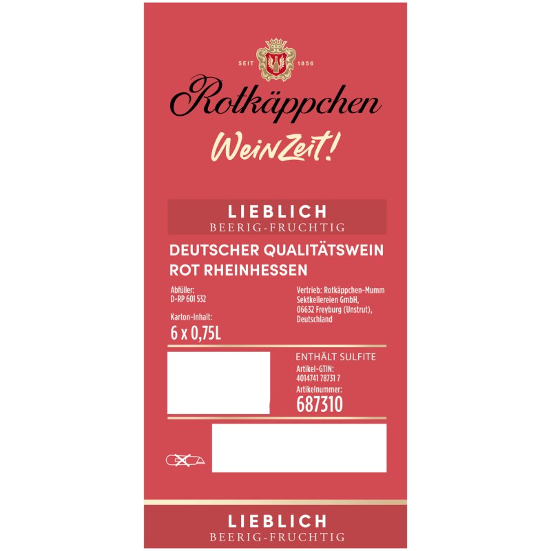 Rotk Ppchen Weinzeit Rot Lieblich Rotwein Beerig Fruchtig Vol E