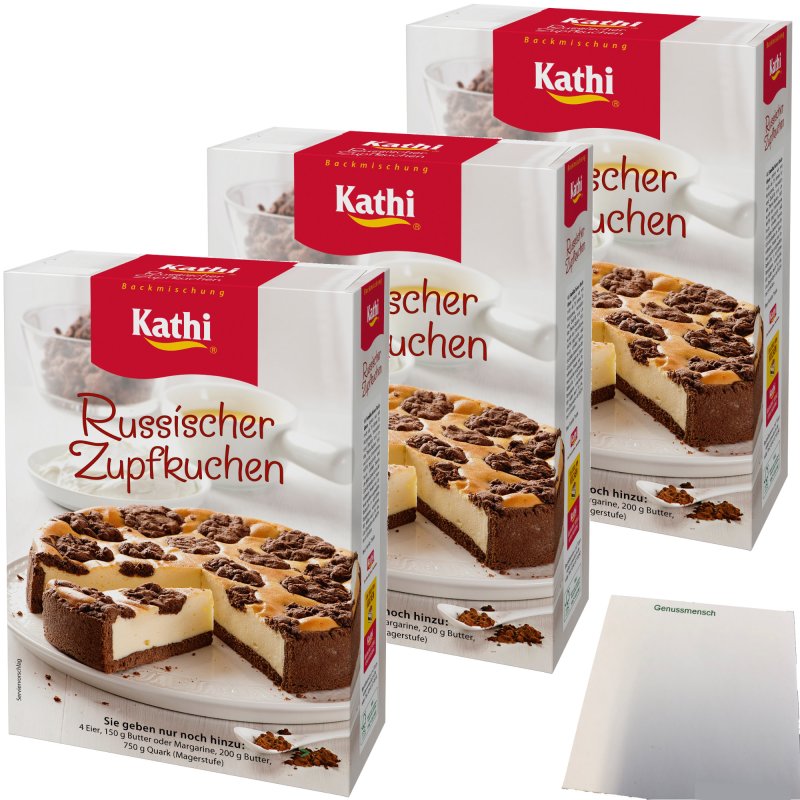 Kathi Backmischung für Russischer Zupfkuchen 3er Pack 3x610g Packung