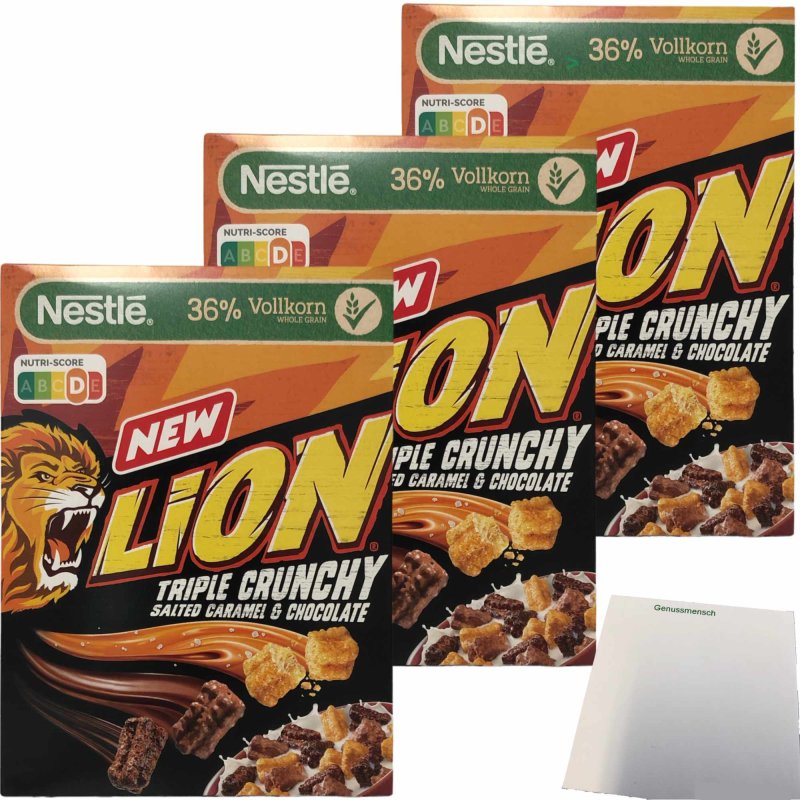 Lion Triple Crunchy Salted Caramel Chocolate Cereals In Churros For