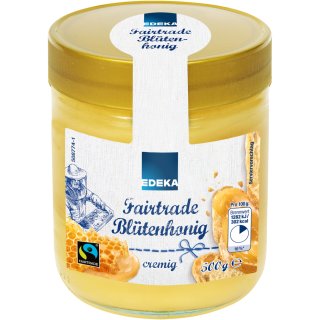 Edeka Fairtrade Blütenhonig cremig 500g Glas