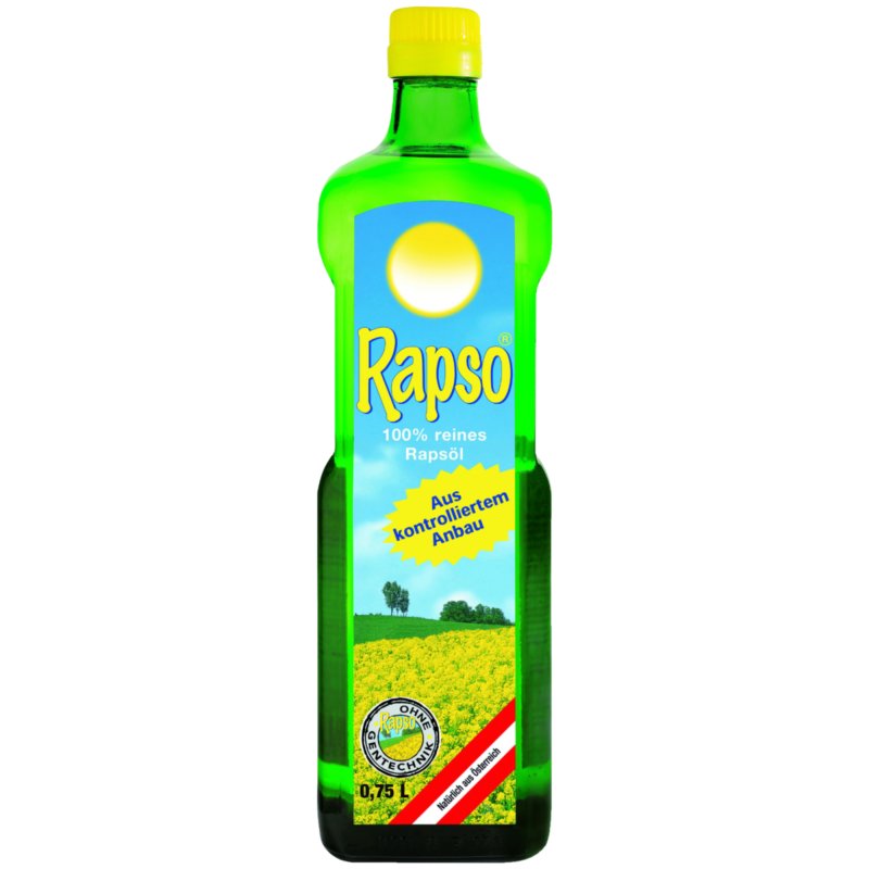 Rapso 100 reines Rapsöl Pflanzenöl 750ml Flasche