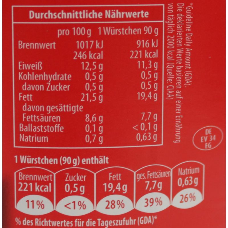 Meica Bockwürstchen knackig 10 Würstchen 1 6kg Dose