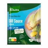 Knorr Feinschmecker Dill Sauce fettarm reicht f&uuml;r ca. 0,25l (31g Packung)