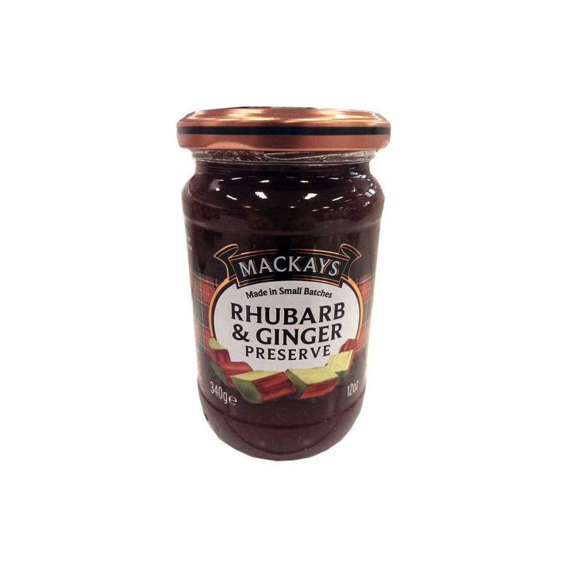 Mackays Rhubarb &amp; Ginger Marmalade 340g Glas (Rhabarber-Ingwer-Marmel