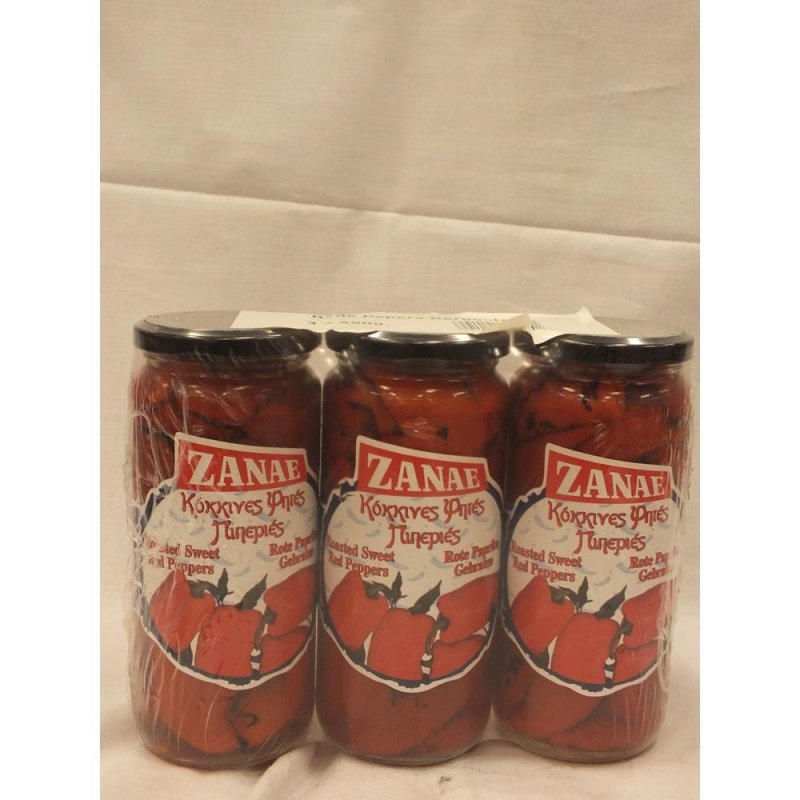 Zanae Delikatessen Rote Paprika gebraten 3 x 450g Glas