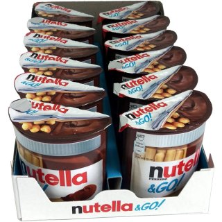 Nutella Snack & Go & Drink 12 x 52g (Sticks & Nuss- Nougat- Creme)
