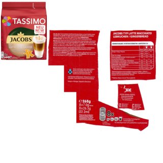 Tassimo Jacobs Latte Macchiato Classico 8 Capsules -T-Discs- Coffee from  Germany