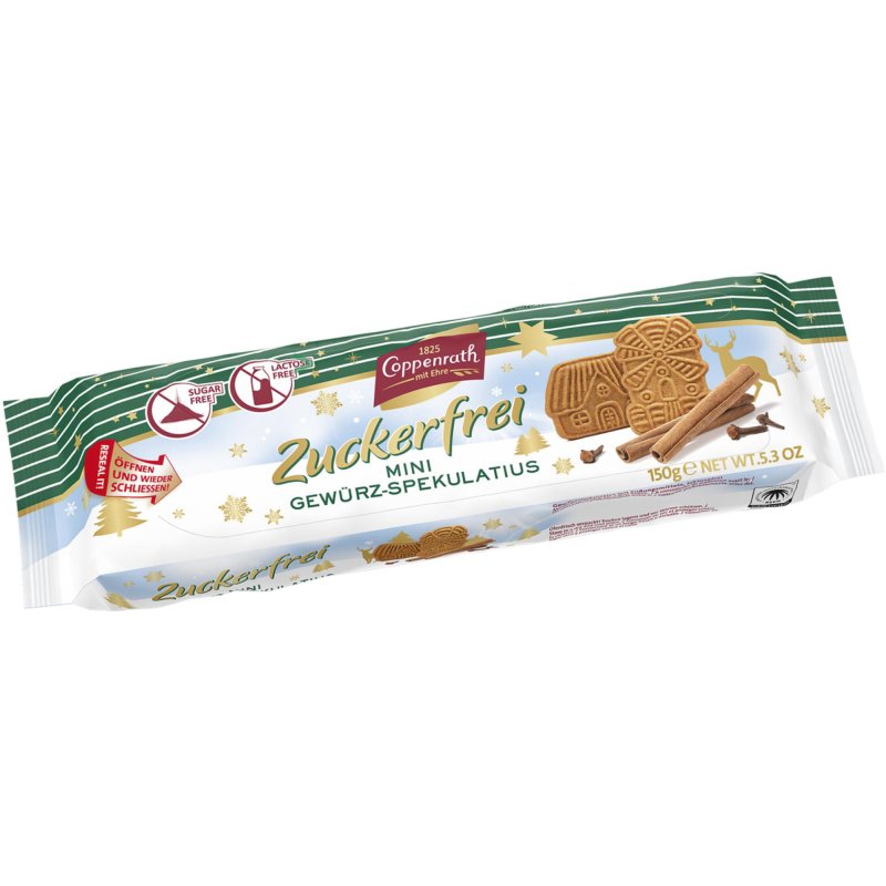 Coppenrath Mini Gewürz-Spekulatius Zucker- und Laktosefrei (150g Pack