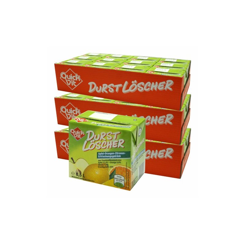 Quickfit Durstlöscher &amp;quot;Apfel Orange Zitrone&amp;quot; Erfrischungsgetränk, 36x