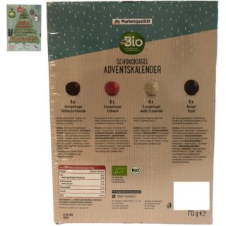 Dm Bio Schokokugel Adventskalender Frohe Weihnachten