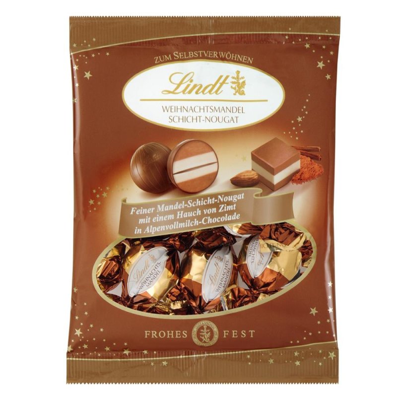 Lindt Schicht-Nougat-Kugeln Weihnachtsmandel (90g)