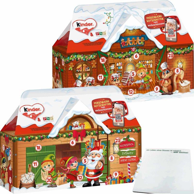 Ferrero Kinder Mix Adventskalender 3D (234g) Plus Usy Block