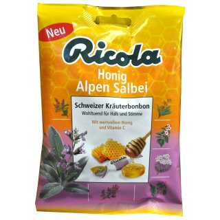 Ricola Alpen Salbei Honig Schweizer Kräuterbonbon (1x75g)