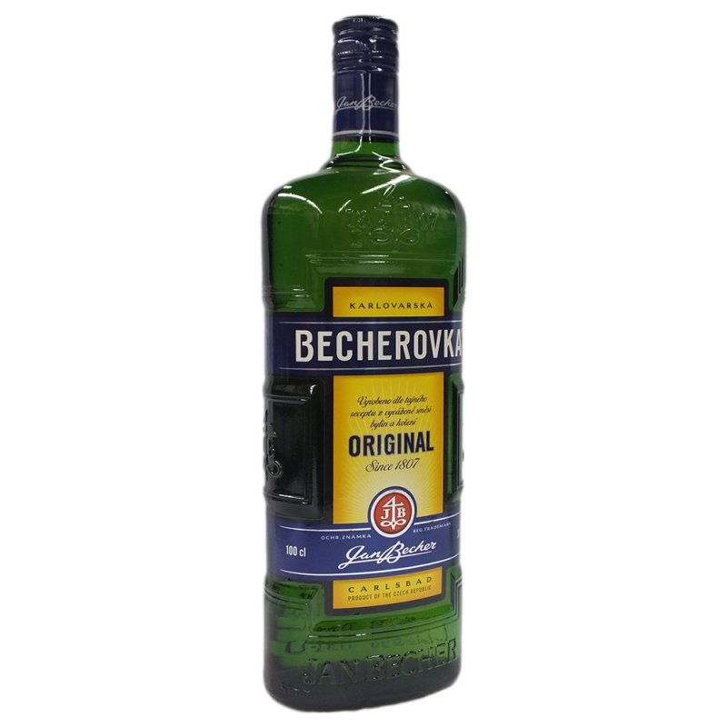 Becherovka Kräuterlikör Flasche) 38% vol.(1X1,0l