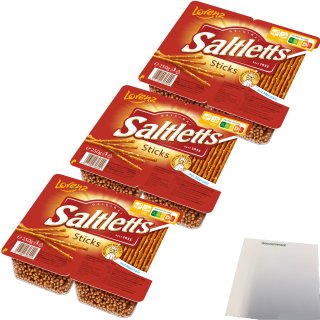 Lorenz Salzstangen Saltletts Sticks Classic 3er Pack (3x250g Packung) + usy Block