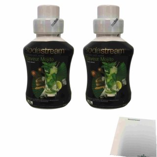 SodaStream Sirup Mojito alkoholfrei 2er Pack (2x500ml Flasche) + usy Block