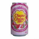 Chupa Chups Sparkling mit Erdbeer-Sahne-Geschmack 12er Pack (12x 345ml Dose) + usy Block