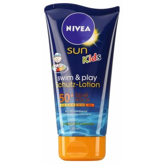 NIVEA sun Kids swim & play Schutz-Lotion LSF50+ (150ml Tube)