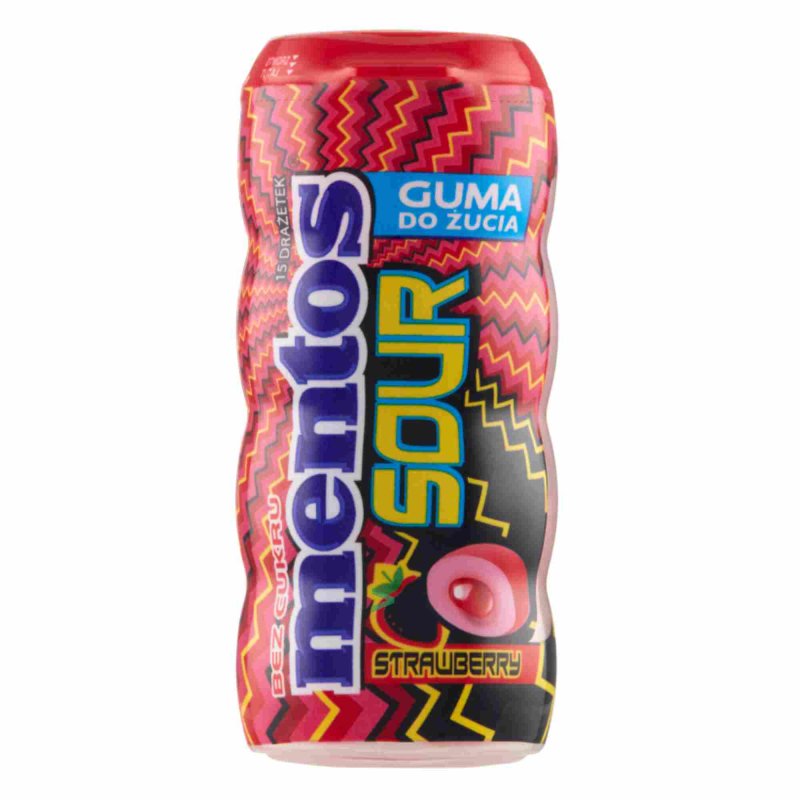 Mentos Gum Sour Strawberry 30g Dose 9957