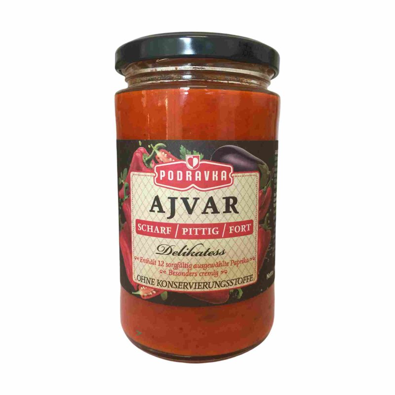 Podravka Ajvar Scharf Delikatess 350g Glas