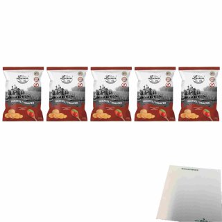 Les Chips de Lucien Tomate Basilikum 5er Pack (5x125g Beutel) + usy Block
