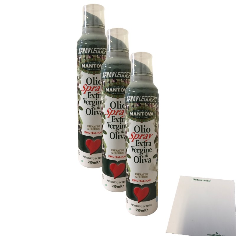 Mantova Sprayleggero Olio Extra Vergine di Oliva Spray 3er Pack (3x25