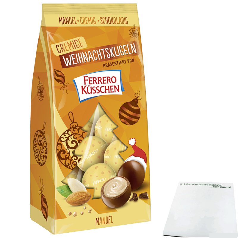 Ferrero Küsschen Cremige Weihnachtskugeln mit Mandel und Schokolade