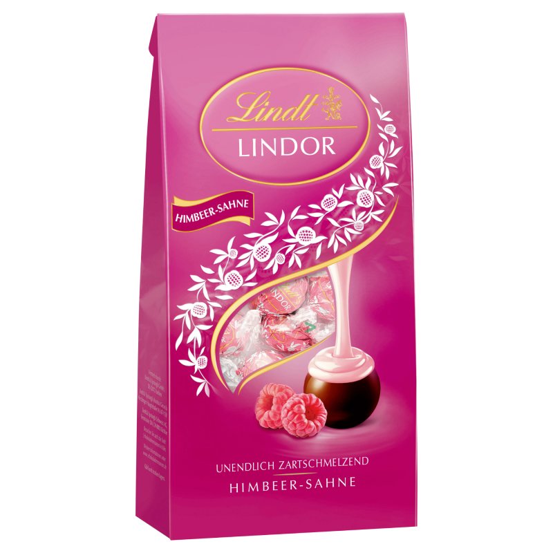 Lindt Lindor Himbeer Sahne 137g Beutel 8897