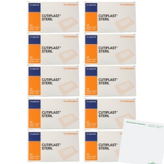 Smith&Nephew CUTIPLAST steriler Wundverband 10er Pack (10x100x 7,2x5cm Packung) + usy Block