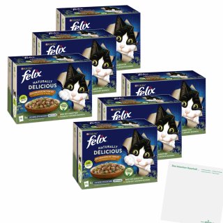 Felix Naturally Delicious vom Hof 6er Pack (60x 80g Packung) + usy Block