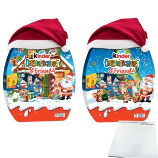 Ferrero Kinder Überraschung Adventskalender beide Motive (2x404g Packung) + usy Block
