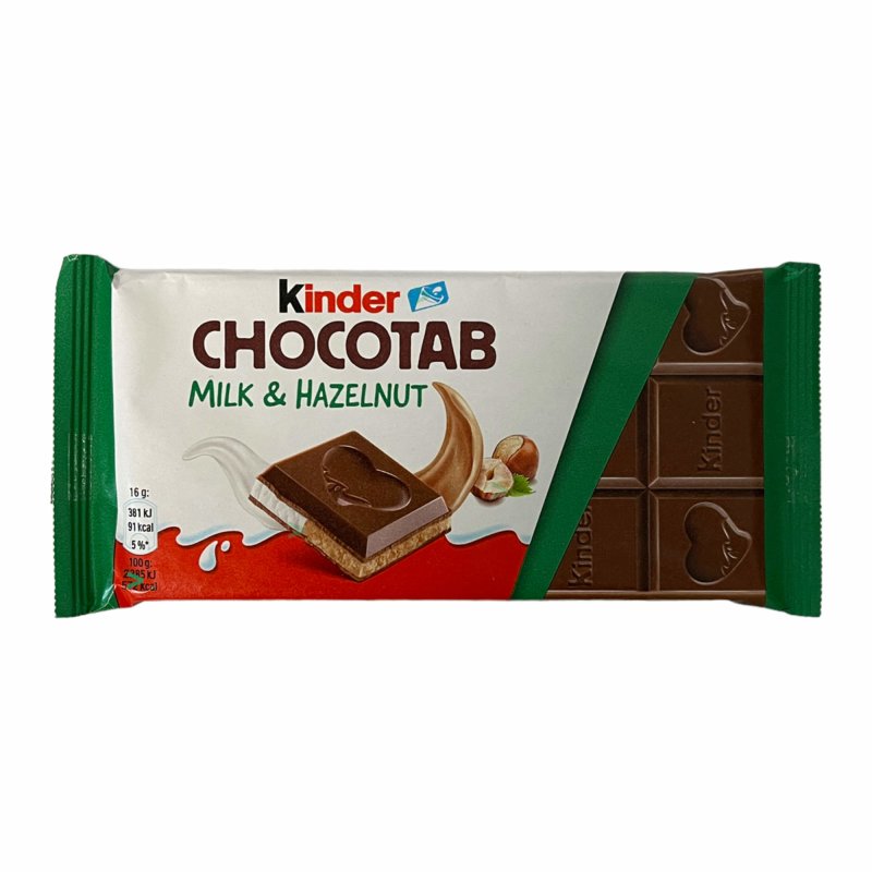 kinder chocotab milk & hazelnut (80g Tafel)