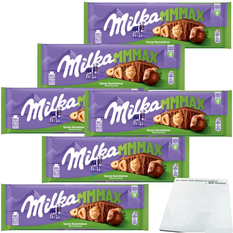 Milka Ganze Tafel) (6x270g 6er Großtafel Pack + Schokolade Haselnuss
