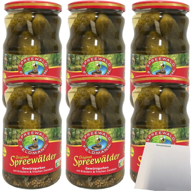 Spreewald Feldmann Original Spreewald Gewürzgurken 6er Pack (6x360g G