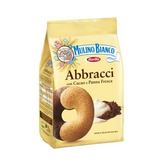 Mulino Bianco Abbracci Kekse mit Sahne und Kakao (350g Beutel)