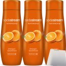 SodaStream Sirup Orangen-Geschmack 3er Pack (3x440ml Flasche) + usy Block