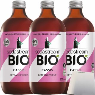 SodaStream Bio Sirup Cassis-Geschmack 500ml Flasche Johannisbeersaft