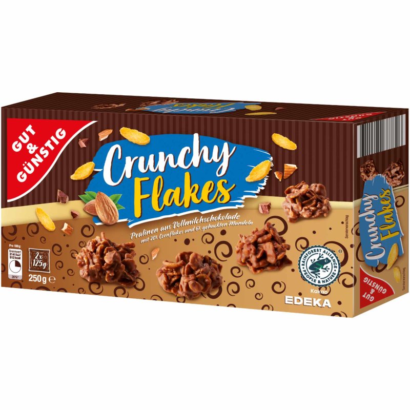 Gut&amp;Günstig Crunchy Flakes knusprige Pralinen mit Vollmilchschokolade