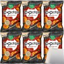 funny-frisch Popchips Red Paprika Kartoffelsnack 40% weniger Fett 6er Pack (6x80g Packung) + usy Block